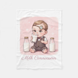 Milk Connoisseur Baby Girl Print Nursery フリースブランケット