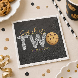 Milk & Cookies 2歳の誕生日ナプキン - "Two Sweet" スタンダードカクテルナプキン