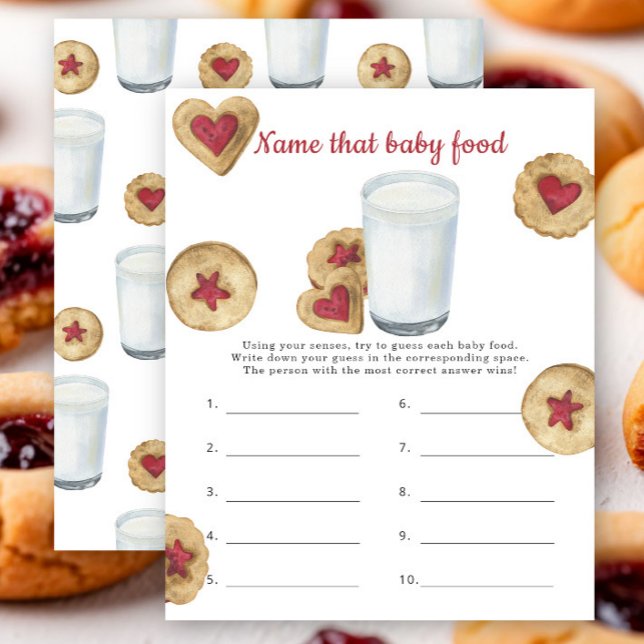 Milk Cookies baby shower Name that baby food game (クリエイターアップロード済み)