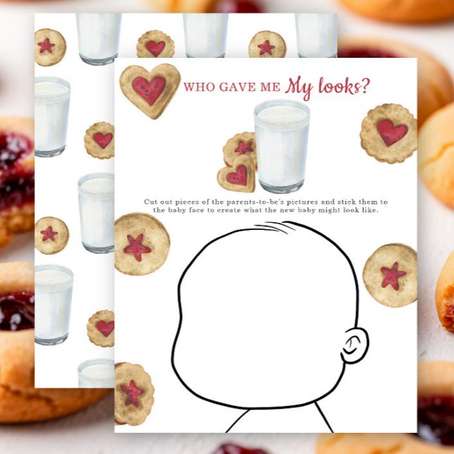 Milk cookies baby shower Who gave me My looks? (クリエイターアップロード済み)