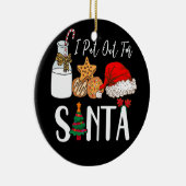 Milk Cookies Santa Hat I Out For Santa Christm セラミックオーナメント (右)