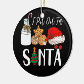 Milk Cookies Santa Hat I Out For Santa Christm セラミックオーナメント (左)