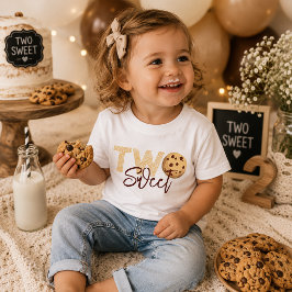 Milk & Cookies "Two Sweet" 2歳の誕生日Tシャツ – ベビーTシャツ