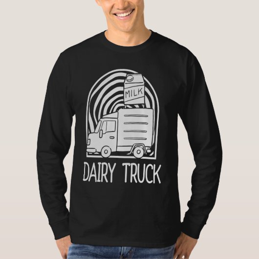 Milk Dairy Cow  Farmer Farm Farming Milk Truck Tシャツ (正面)