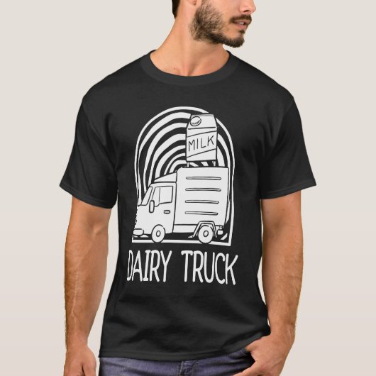 Milk Dairy Cow  Farmer Farm Farming Milk Truck Tシャツ (正面)