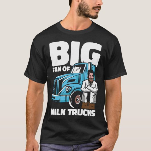 Milk Farm Dairy  Cow Farming Farmer Milk Truck Tシャツ (正面)