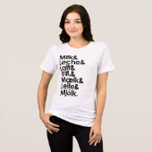 Milk Is Our Love Language (White) トライブレンドＴシャツ (正面全面)