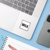 “MILK” Label Sticker – Minimalist design シール (ノートパソコンとiPhone)