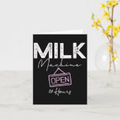 Milk Machine Open 24 Hours Funny Breastfeeding New カード (黄色い花)