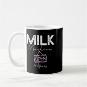 Milk Machine Open 24 Hours Funny Breastfeeding New コーヒーマグカップ (左)