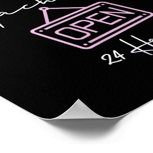 Milk Machine Open 24 Hours Funny Breastfeeding New ポスター (角)