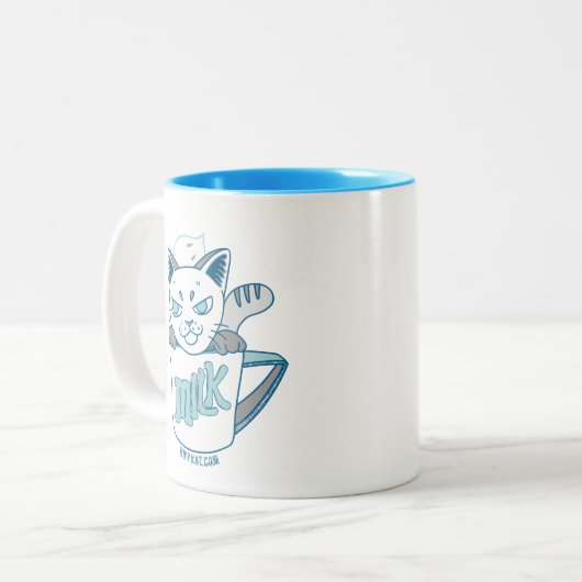 Milk pot kat "Susu" ツートーンマグカップ (正面左)