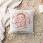Milkaholic Baby Print | Cute Nursery Funny Art クッション (ブランケット)