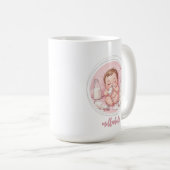 Milkaholic Baby Print | Cute Nursery Funny Art コーヒーマグカップ (正面右)