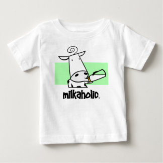 Milkaholicsの幼児ベビーのTシャツ ベビーTシャツ