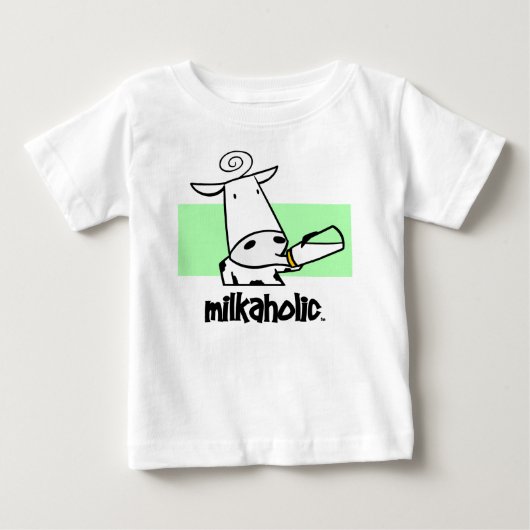 Milkaholicsの幼児ベビーのTシャツ ベビーTシャツ (正面)