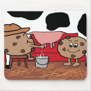 Milkinのクッキーミルクおよびクッキーのデザイン マウスパッド