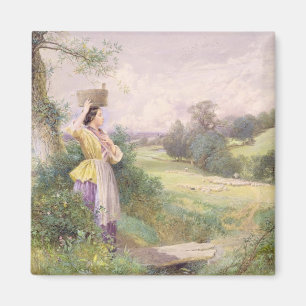 Milkmaid 1860年(w/c紙で) マグネット