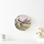 Milkmaid 1860年(w/c紙で) ラウンド壁時計 (ホーム)