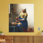 Milkmaid by Johannes Vermeer キャンバスプリント (インサイチュ (リビング))