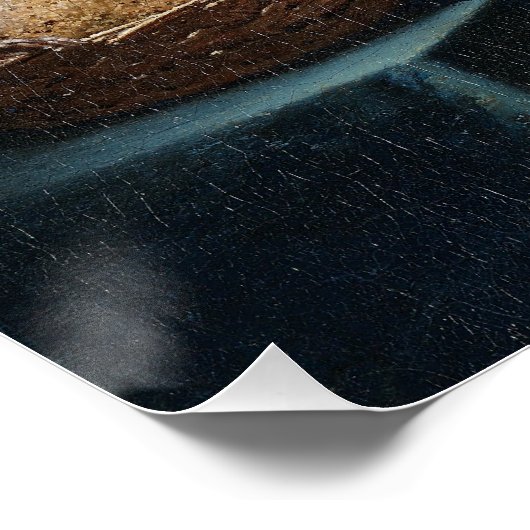 Milkmaid by Johannes Vermeer Glossy ポスター (コーナー)