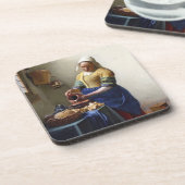 Milkmaid、c.1658-60 (キャンバスの油) コースター (左側)