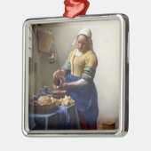 Milkmaid、c.1658-60 (キャンバスの油) メタルオーナメント (左)