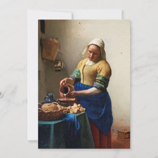Milkmaid Kitchen Maid by Johannes Vermeer カード