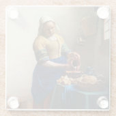 Milkmaid Kitchen Maid by Johannes Vermeer ガラスコースター (裏面)