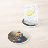 Milkmaid Kitchen Maid by Johannes Vermeer コースター (側面)