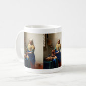 Milkmaid Kitchen Maid by Johannes Vermeer コーヒーマグカップ (正面左)
