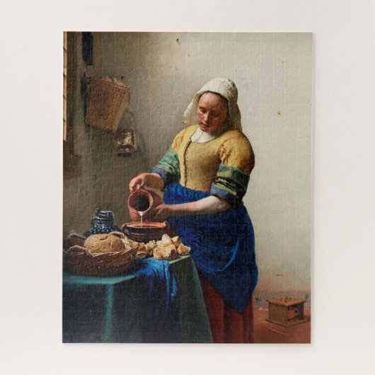 Milkmaid Kitchen Maid by Johannes Vermeer ジグソーパズル (縦)