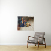 Milkmaid Kitchen Maid by Johannes Vermeer タペストリー (インサイチュ(横))