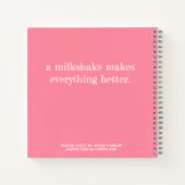 MilkShakeカスタマイズ可能な渦巻き型スケッチブックノートブック ノートブック (裏面)