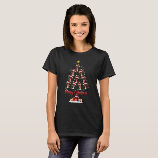 Milkshake Christmas Tree Lights Santa Milkshake Xm Tシャツ (正面フル)