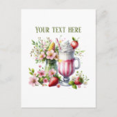 Milkshake ice cream add message business name ポストカード (正面)