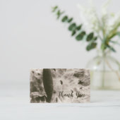 Milkweedの種のセピア色の抽象芸術の花のポッドのヴィンテージ 名刺 (スタンド正面)