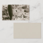 Milkweedの種のセピア色の抽象芸術の花のポッドのヴィンテージ 名刺 (正面/裏面)