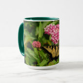 milkweedの花が付いている蝶マグ マグカップ (正面左)