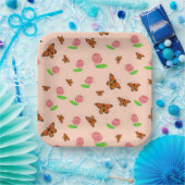 Milkweed and Monarch Butterfly Plates ペーパープレート (パーティー)