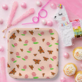 Milkweed and Monarch Butterfly Plates ペーパープレート (パーティー)