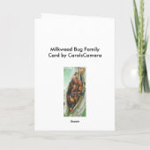 Milkweed Bugsファミリーノートカード シーズンカード (裏面)