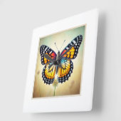 Milkweed Butterfly 080824IREF205 - Watercolor スクエア壁時計 (傾斜)
