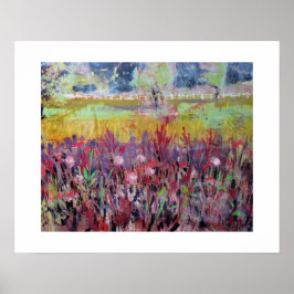 Milkweed Meadow Painting / Artist Larry Lerew ポスター