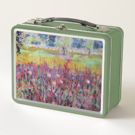 Milkweed Meadow Painting / Artist Larry Lerew メタルランチボックス