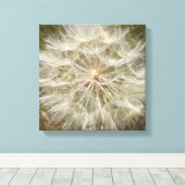 Milkweed Seed Podマクロ キャンバスプリント (インサイチュ (ウッドフロア))