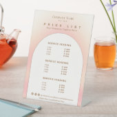 Milky Soft Pink Ombre Neutral Gradient Price List 台座サイン (インサイチュ)