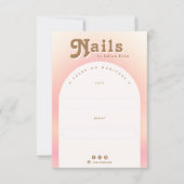 Milky Soft Pink Ombre Press On Nail Display Card サンキューカード (正面)