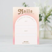 Milky Soft Pink Ombre Press On Nail Display Card サンキューカード (スタンド正面)
