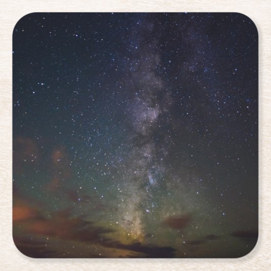 Milky Way | 夜の星 スクエアペーパーコースター (正面)